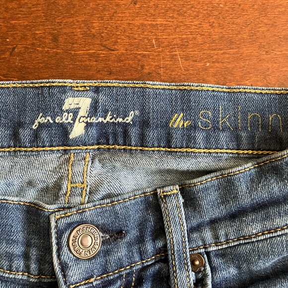 7 For All Mankind Skinny Jeans Sz 25 - Picture 4 of 7